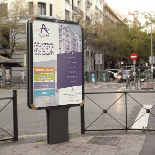 Affiche et publicite agence immobiliere 93 Agence de communication visuelle Seine Saint Denis 93