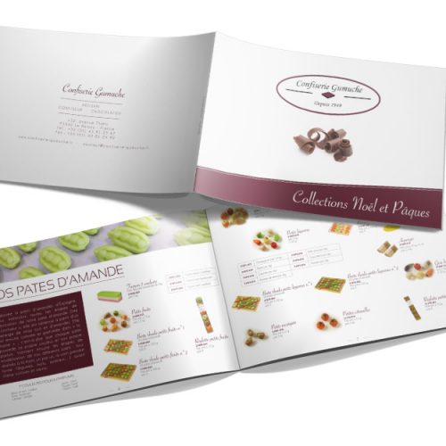 Création catalogue pour un chocolatier Seine Saint Denis Agence de communication visuelle Seine Saint Denis 93